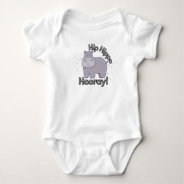 Schattigee, grappige "hippo hoera" hippopotamus romper