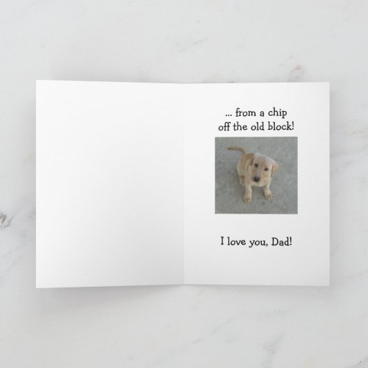 Schattigee/grappige hond Vaderdag voor brandweerma Kaart (Binnen)