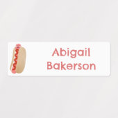 Schattigee grappige hotdog Weiner cartoon geperson Labels (Design 2)