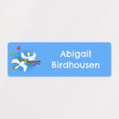 Schattigee grappige kaketoe vogels cartoon geperso labels (Design 2)