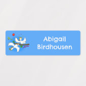 Schattigee grappige kaketoe vogels cartoon geperso labels (Design 1)