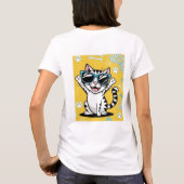Schattigee grappige kat grap zonnebril t-shirt (Achterkant)
