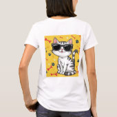 Schattigee grappige kat grap zonnebril t-shirt (Achterkant)