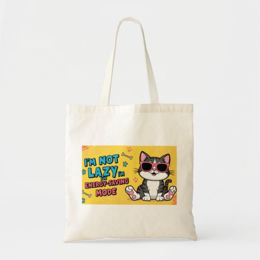 Schattigee grappige kat grap zonnebril winkelen ca tote bag (Voorkant)