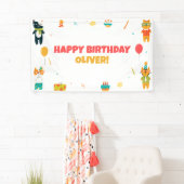 Schattigee Grappige Katten Happy Birthday Sign Ban Spandoek (Insitu)