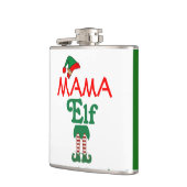 Schattigee Grappige Kerstvakantie Mama Elf Heupfles (Links)