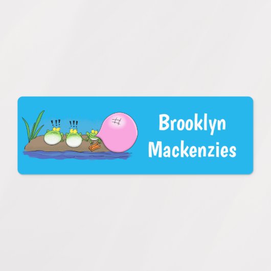Schattigee grappige kikkers bubblegum cartoon gepe labels (Design 1)