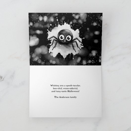 Schattigee Grappige Kinder Happy Halloween Kaart (Binnen)