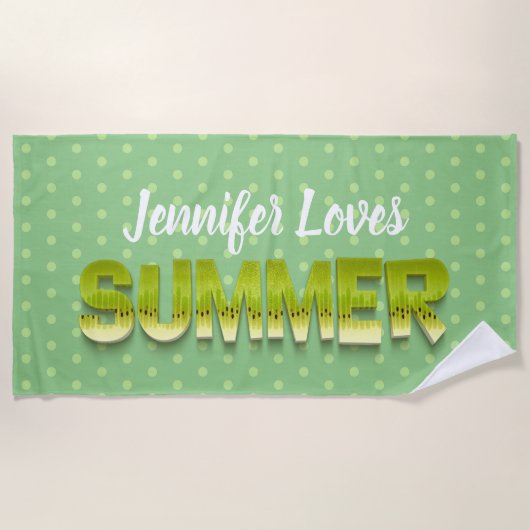 Schattigee grappige kiwi fruit zomer humor strandlaken (Voorkant)