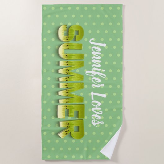 Schattigee grappige kiwi fruit zomer humor strandlaken (Voorkant)