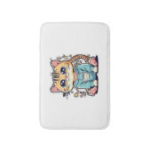 Schattigee grappige kleine kitten Chiffon Top Badmat (Voorkant Verticaal)