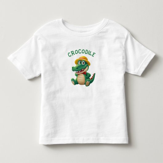 Schattigee grappige kleine krokodil kinder shirts (Voorkant)