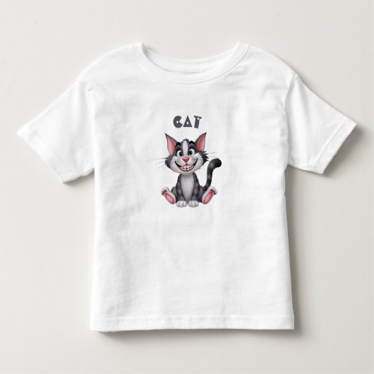 Schattigee grappige kleine poes kinder shirts (Voorkant)