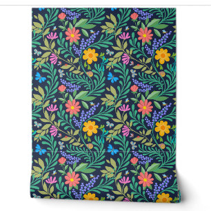 Schattigee Grappige Kleurrijke Floral Elegant Happ Behang