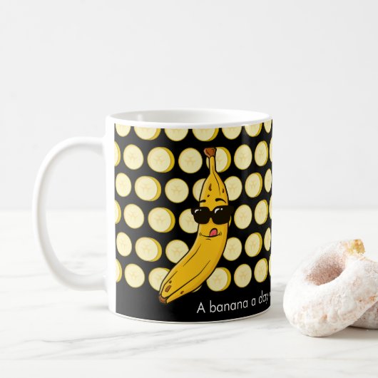 Schattigee Grappige Koele Banaan Koffiemok (Met donut)