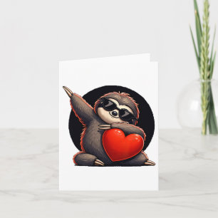 Schattigee Grappige Koele Luiaard Dabbing Hart Val Kaart