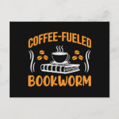 Schattigee grappige koffie gevoed boekenwurm briefkaart (Voorkant)