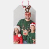 Schattigee Grappige Lelijke Trui Rendier Familie F Cadeaulabel (Achterkant)