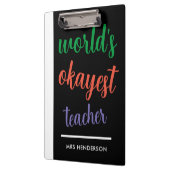 Schattigee grappige leraar waardering klembord (Links)