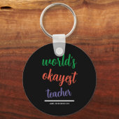 Schattigee grappige leraar waardering sleutelhanger (Achterkant)