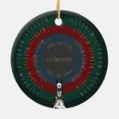 Schattigee, grappige, leuke winterdierenillustrati keramisch ornament (Achterkant)