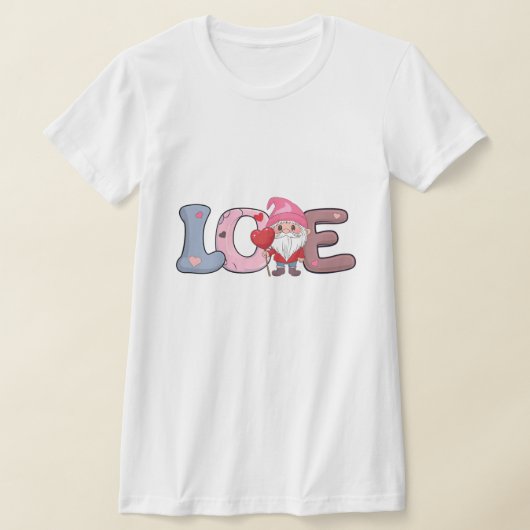 Schattigee grappige liefde kabouter valentijns voo t-shirt (Laagn)