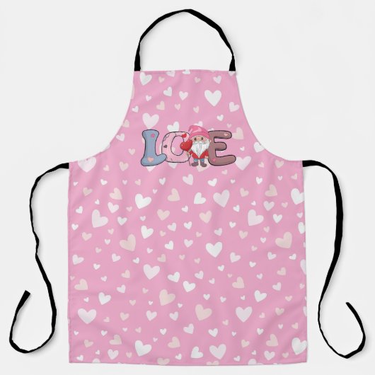 Schattigee grappige liefde valentijns voor haar ge schort (Voorkant)