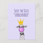 Schattigee Grappige Llama Illustratie Partij Opsla Briefkaart (Voorkant)