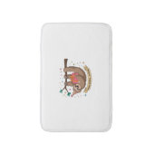 Schattigee Grappige Luiaard Gelukkige Verjaardag Badmat (Voorkant Verticaal)