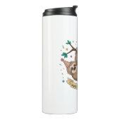 Schattigee Grappige Luiaard Gelukkige Verjaardag Thermosbeker (Gedraaid links)