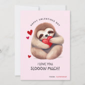 Schattigee Grappige Luiaard Kinder Valentijnsdag Feestdagenkaart (Voorkant)