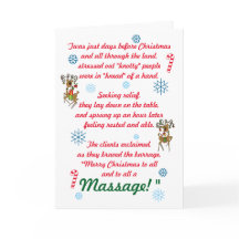 Schattigee Grappige Massage Therapie Kerstvakantie