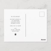 Schattigee Grappige Moderne Nieuwe Home Foto Huisd Briefkaart (Achterkant)