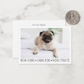 Schattigee Grappige Moderne Nieuwe Home Foto Huisd Notitiekaartje (Voorkant / Achterkant in situ)