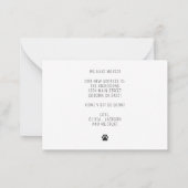 Schattigee Grappige Moderne Nieuwe Home Foto Huisd Notitiekaartje (Achterkant)