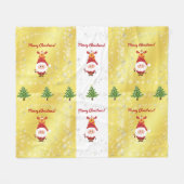 Schattigee Grappige Moderne Rudolph Kerstbomen Fleece Deken (Voorkant (Horizontaal))