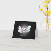 Schattigee Grappige Moth Whimsical Gothic liefde J Kaart (Gele Bloem)