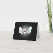 Schattigee Grappige Moth Whimsical Gothic liefde J Kaart (Voorkant)
