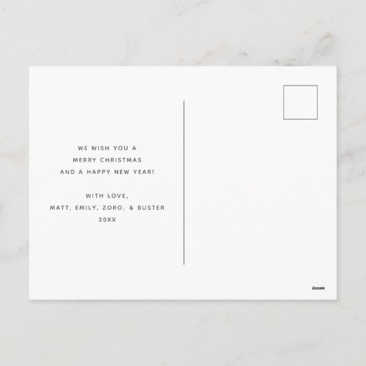 Schattigee Grappige Naughty List Pet Photo Christm Feestdagenkaart (Achterkant)