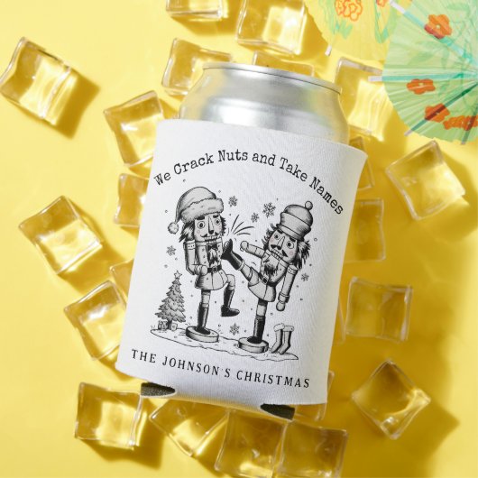 Schattigee grappige notenkrakers kerst gepersonali blikjeskoeler (Insitu Zomer)