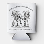 Schattigee grappige notenkrakers kerst gepersonali blikjeskoeler (Voorkant)