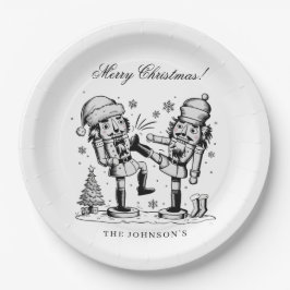 Schattigee grappige notenkrakers kerst gepersonali papieren bordje