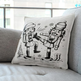 Schattigee grappige notenkrakers kerstversiering kussen