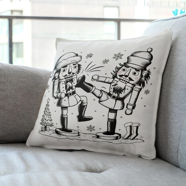 Schattigee grappige notenkrakers kerstversiering kussen (Creator heeft geüpload)