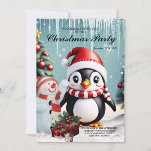 Schattigee grappige pinguïn. kaart