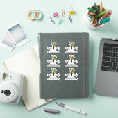 Schattigee Grappige Pinguïn Kerstcadeau Etiketten Sticker (iPad Cover)