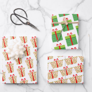 Schattigee Grappige Polka Dots Christmas Gift Box  Inpakpapier Vel