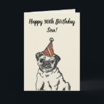 Schattigee Grappige Pug Grey Son 30e verjaardag Kaart<br><div class="desc">Schattige Funny Pug Grey Son 30th Birthday, een uniek ontwerp gemaakt voor iedereen die op zoek is naar iets speciaals voor hun zoontje op zijn verjaardag. Het ontwerp heeft een schattige mopshond aan de voorkant met aanpasbare tekst die u kunt personaliseren, dus aarzel niet om het aan te passen om...</div>