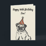 Schattigee Grappige Pug Grey Son 30e verjaardag Kaart<br><div class="desc">Schattige Funny Pug Grey Son 30th Birthday, een uniek ontwerp gemaakt voor iedereen die op zoek is naar iets speciaals voor hun zoontje op zijn verjaardag. Het ontwerp heeft een schattige mopshond aan de voorkant met aanpasbare tekst die u kunt personaliseren, dus aarzel niet om het aan te passen om...</div>