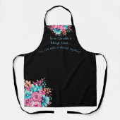 Schattigee Grappige Quote Roze & Blauwgroen Waterv Schort (Voorkant)